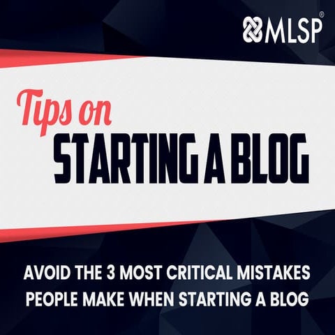 Starting a Blog! Avoid the 3 Most Critical Mistakes People Make When Getting ...