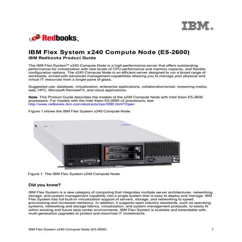 IBM Flex System x240 Compute Node (E5-2600)