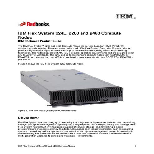 IBM Flex System p24L, p260 and p460 Compute Nodes