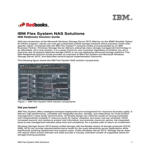 IBM Flex System NAS Solutions