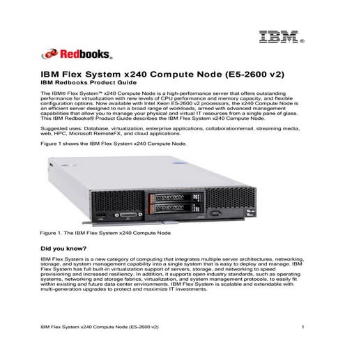 IBM Flex System x240 Compute Node (E5-2600 v2)