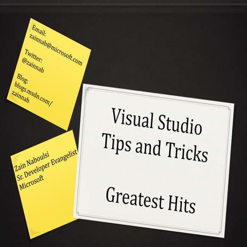 Visual studio tips and tricks | PPTX