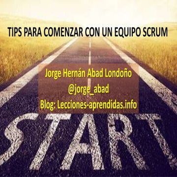 Tips para Comenzar con un Equipo Scrum