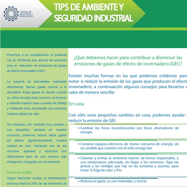 Tip ambiental para disminución de emisiones GEI-2