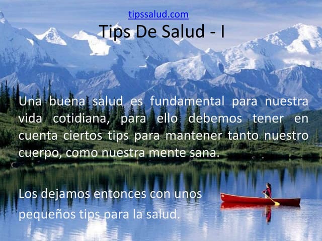 Tips De Salud -  I
