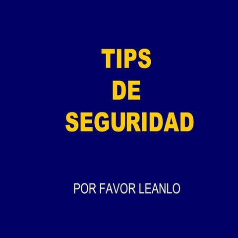 Tipsdeseguridad