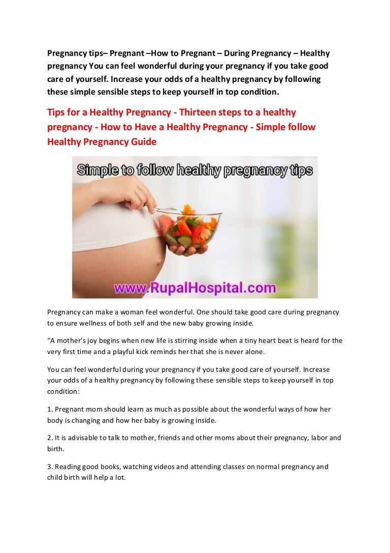 Simple to follow Healthy Pregnancy Guide