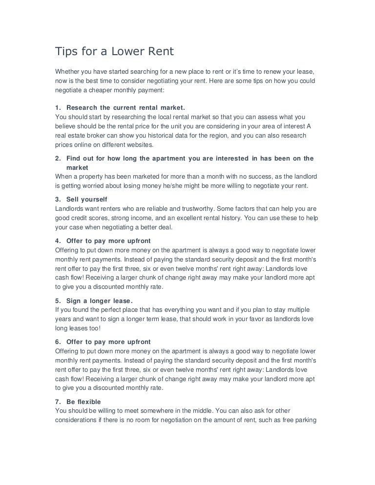 Tips for a lower rent_post property for rent_private property for rent