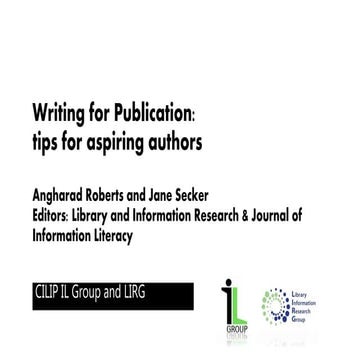 Tips for aspiring authors and Meet the journal editors 