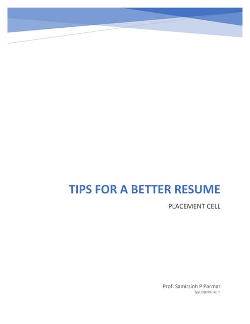 25 Tips for Better Resumes pdf - Tipsforbetterresume 230125065430 Fe912a56 Thumbnail 