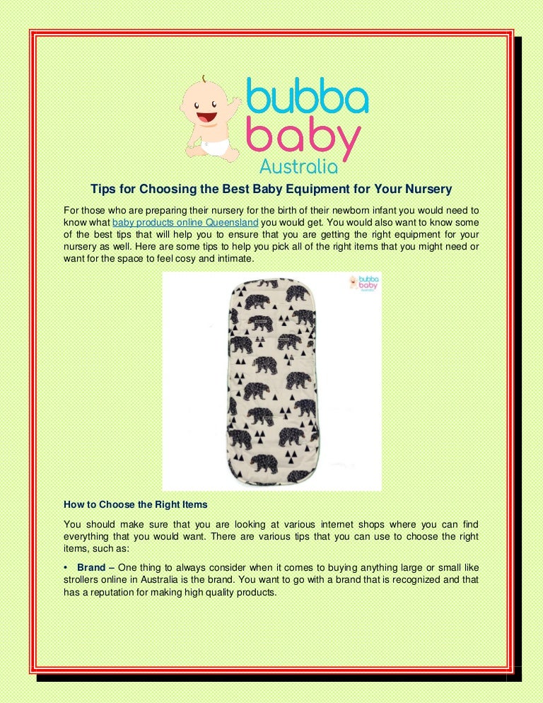 best baby equipment