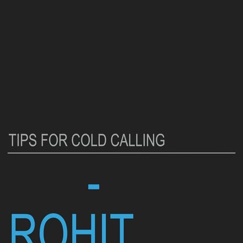 Tips for cold calling
