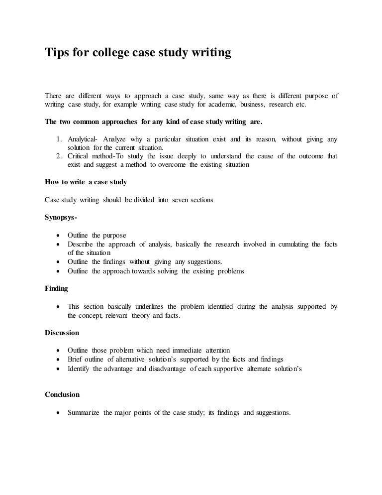 Case study writer