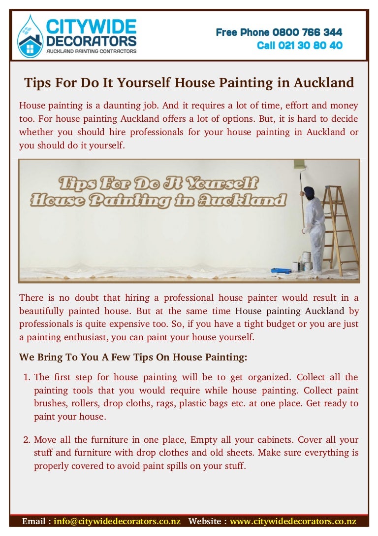 tips for do it yourself house painting in auckland