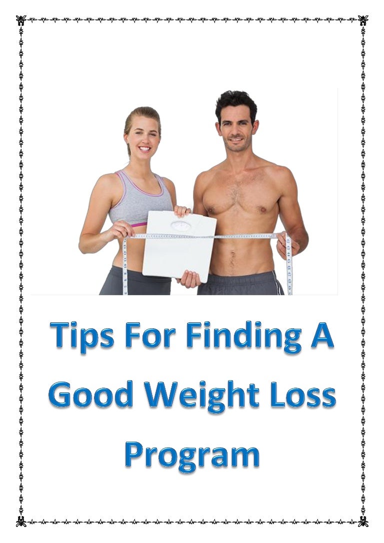 Tips for finding a good weight loss program