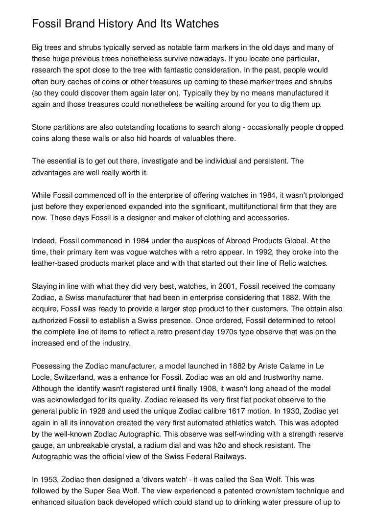 Fossil Brand History And Its Watches