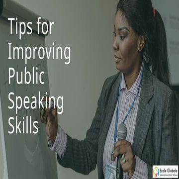 Improve your Public Speaking Skills by Adopting these Tips | PDF