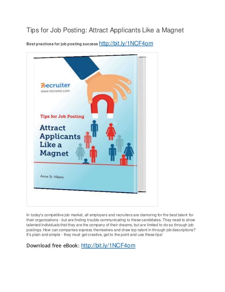 tips for job posting attract applicants like a magnet shift planing