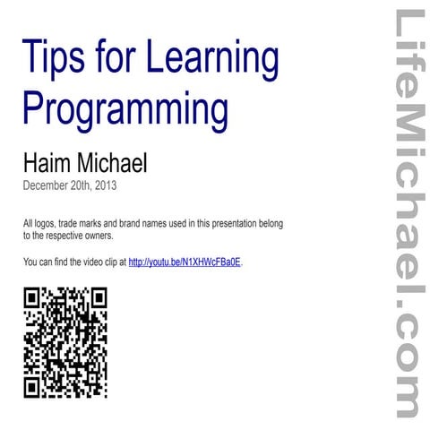 Tips for Learning Programming