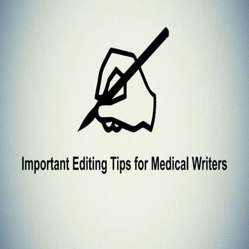 Tips for medical writing - Turacoz Healthcare Solutions - a medical communica...