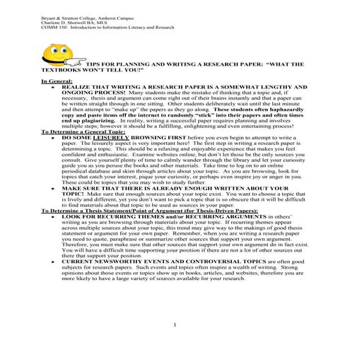 Tipsforplanningandwritingaresearchpaper