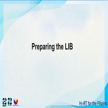 Comprehensive Guide to Preparing the LIB: Personnel, Expenses, and ...