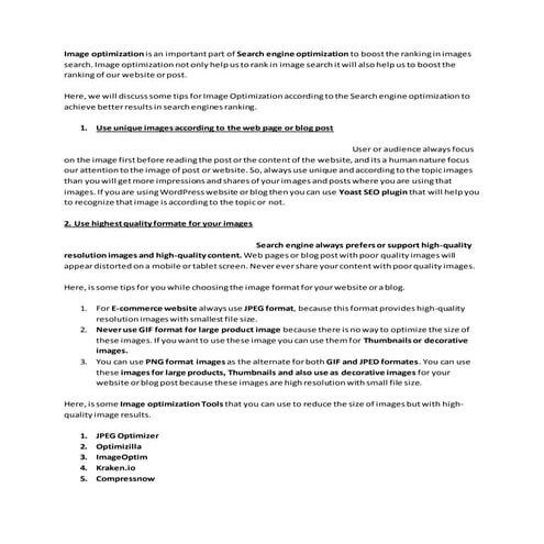 Tips for seo image optimization