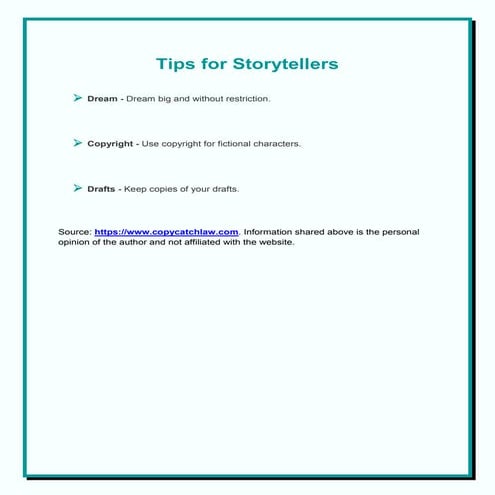 Tips for Storytellers | PDF | Screenwriting | Content Production