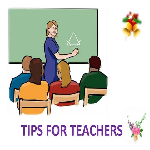 Tips for teachers