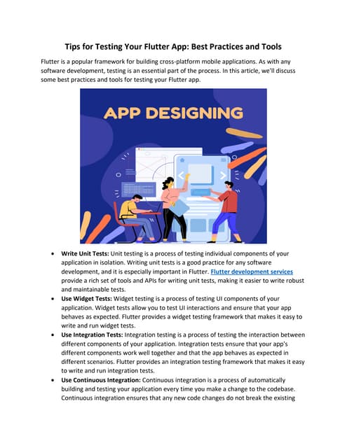 Tips for Testing Your Flutter App - Best Practices and Tools.pdf