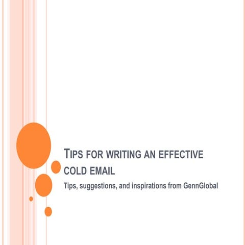 Tips for Writing an Effective Cold Email