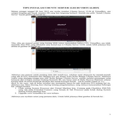 Instalasi Ubuntu Server di Virtual Box