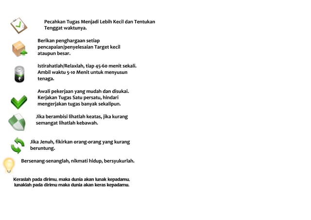 Tips mengerjakan pekerjaan
