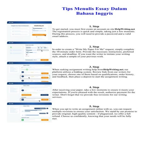 Tips Menulis Essay Dalam Bahasa Inggris. Online assignment writing service.