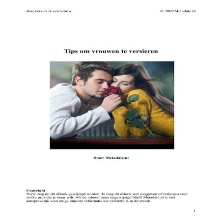 Tips om vrouwen te versieren