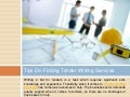 Tips on finding tender writing services