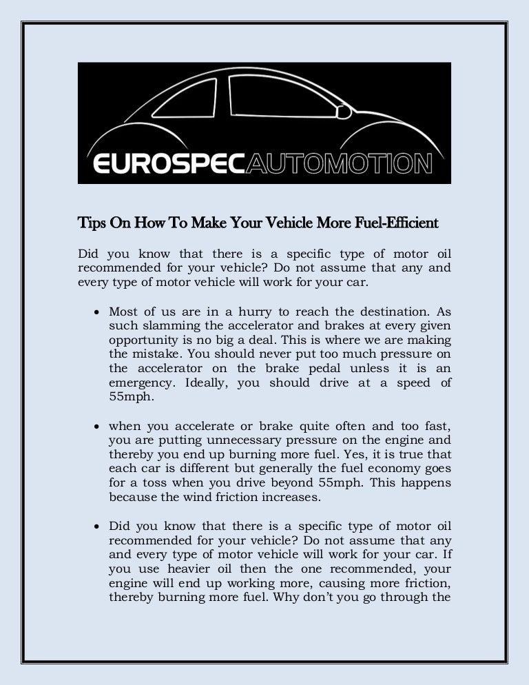 should i buy a more fuel efficient car