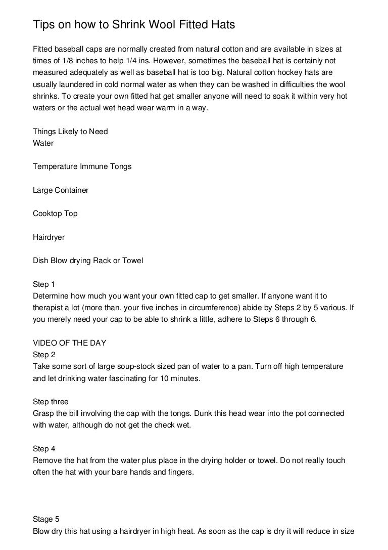 shrink wool baseball hat