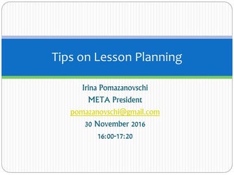 Tips on lesson planning