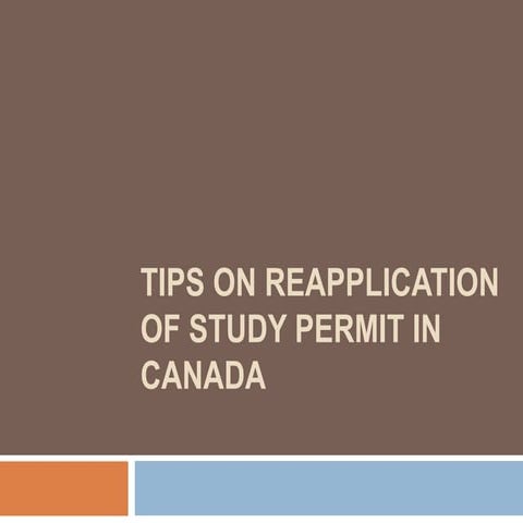 Tips on reapplication of study permit in Canada