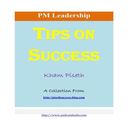 Tips on success pisethsuccess.blog