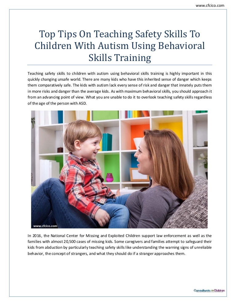 Top Tips On Teaching Safety Skills To Children With Autism Using Beha…