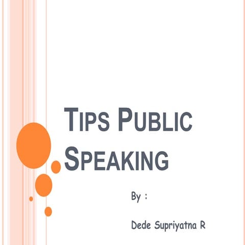 Tips public speaking