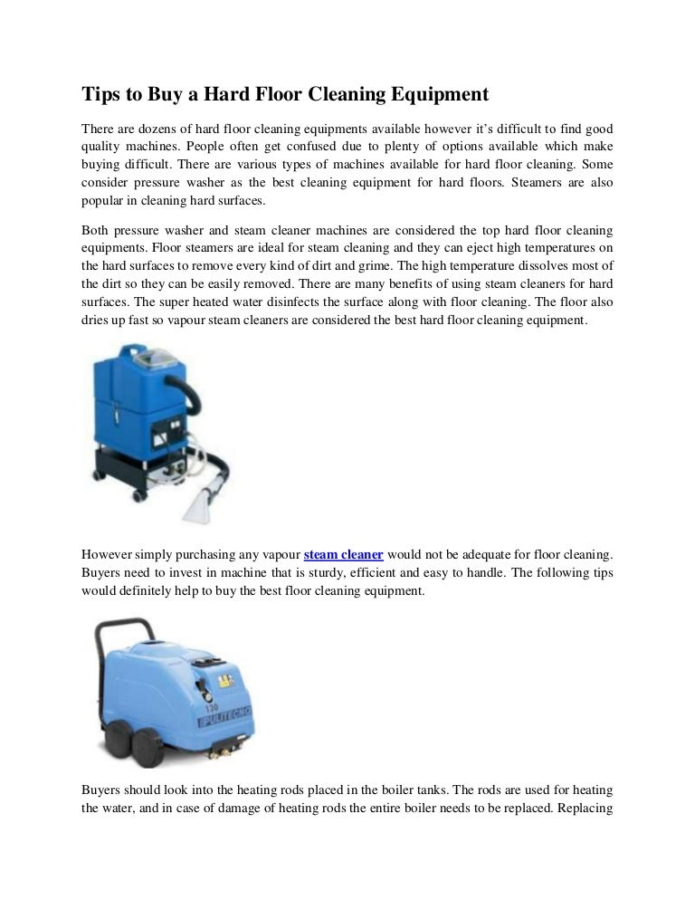 Tips To Buy A Hard Floor Cleaning Equipment