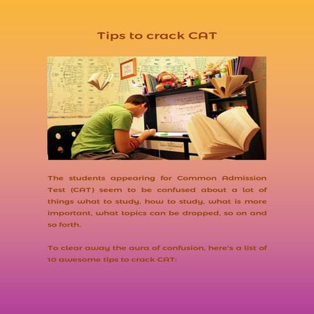 Tips to crack CAT