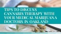Tips to discuss cannabis therapy with your medical marijuana doctors in oakland