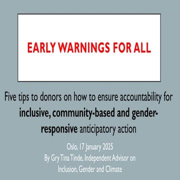 Tips to donors to Early Warnings for All #EW4All.pptx