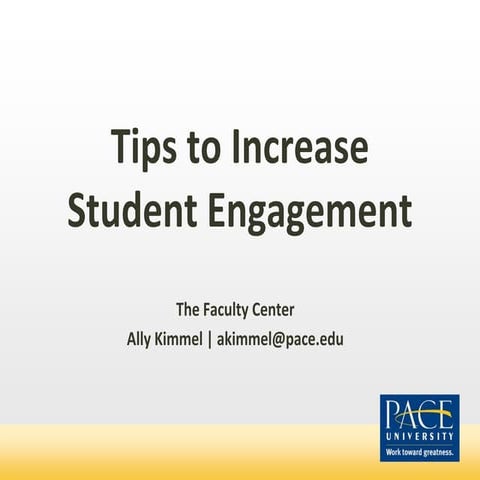 Tips to increase student engagement