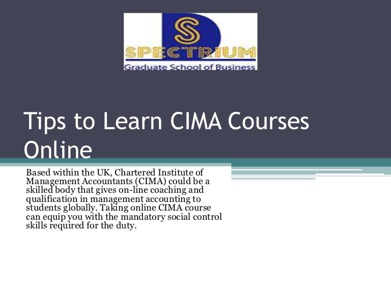 Cima Courses Online , CIMA Online Courses: Kick start your CIMA studies ...