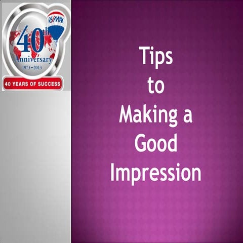 Tips to make a Good Impression